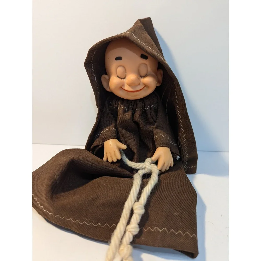 Monk‎ vintage plastic face friar monk hand puppet